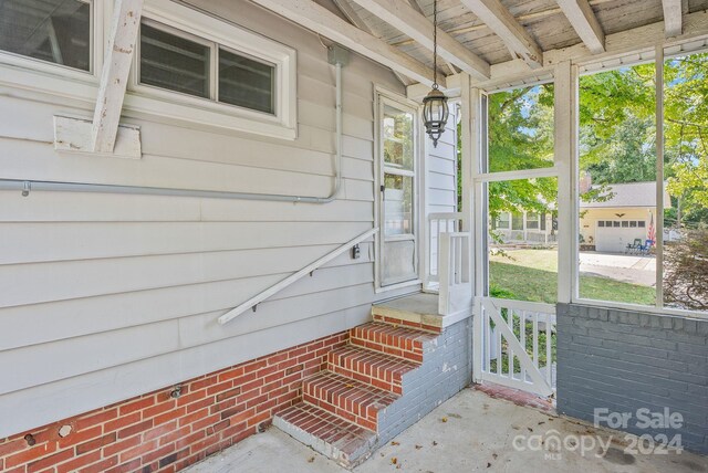 view of sunroom