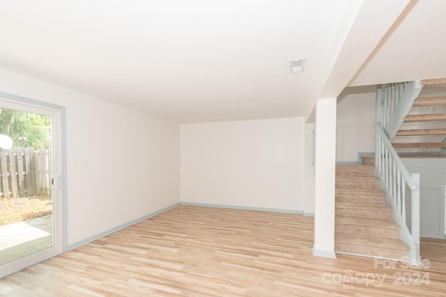 interior space featuring light hardwood / wood-style flooring