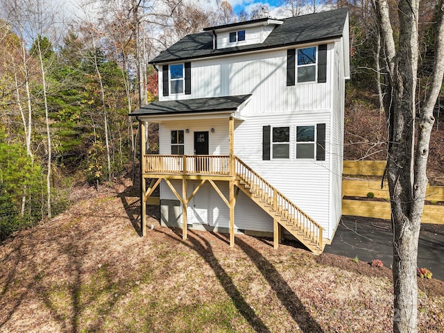 view of rear view of property