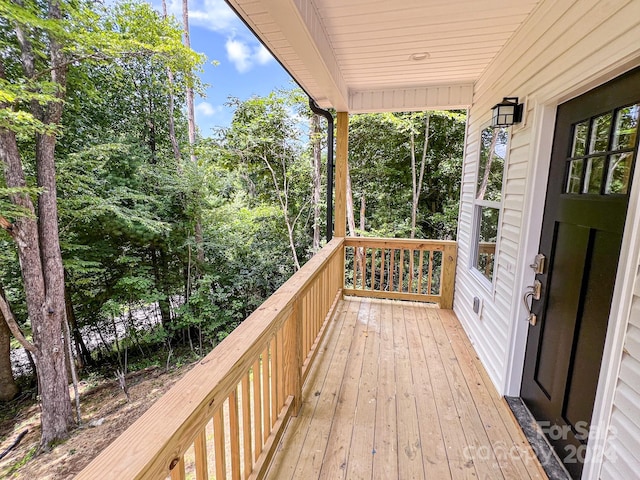 view of wooden deck