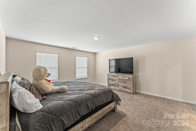 view of carpeted bedroom