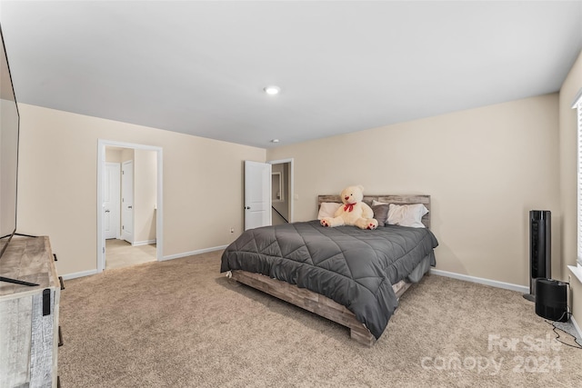 view of carpeted bedroom