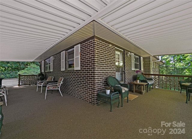 view of patio with covered porch