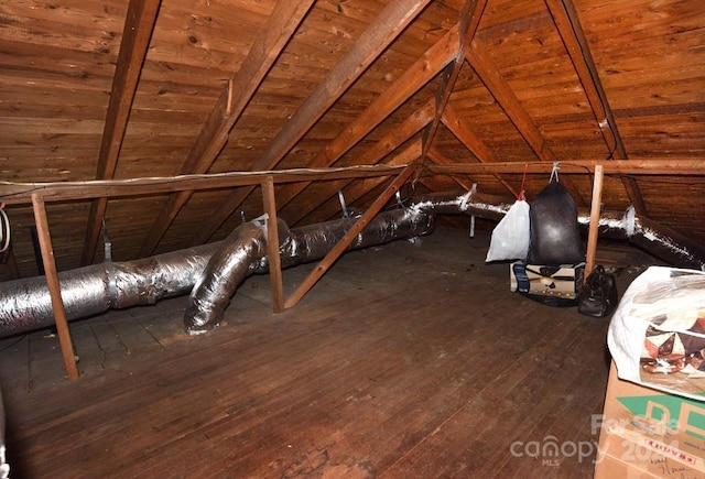 view of attic