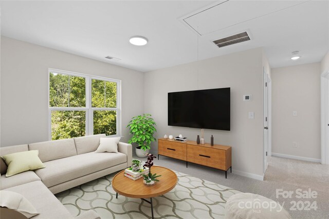 view of carpeted living room