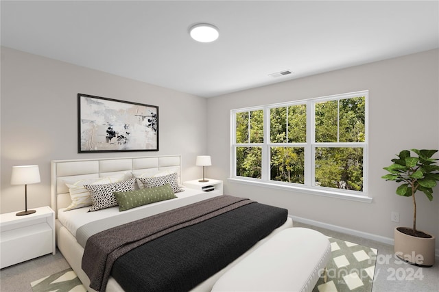 view of carpeted bedroom