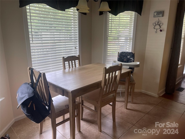 dining room featuring tile patterned floors