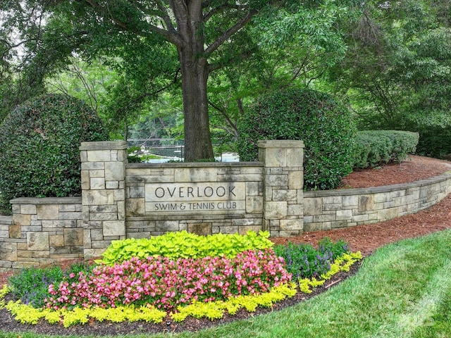 view of community sign