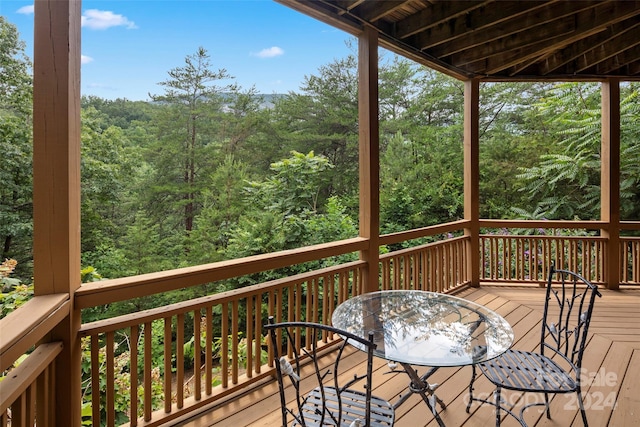 view of wooden terrace