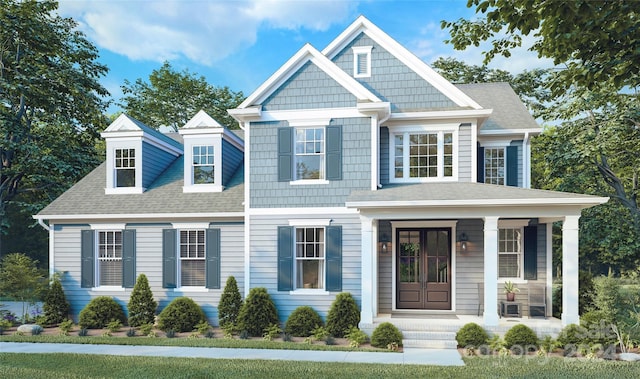 view of front of house featuring covered porch