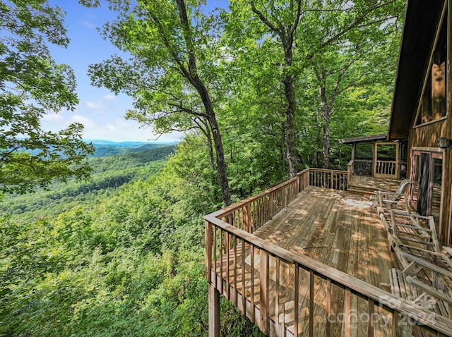 view of wooden deck