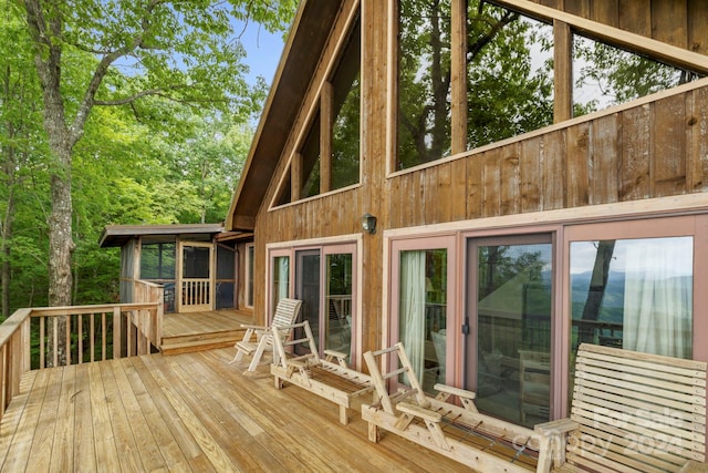 view of wooden terrace