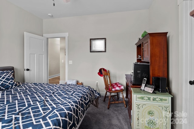 bedroom with carpet floors