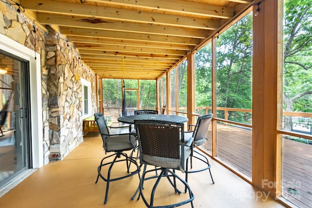 view of sunroom / solarium