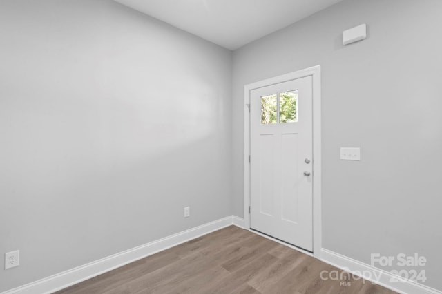 foyer with hardwood / wood-style floors