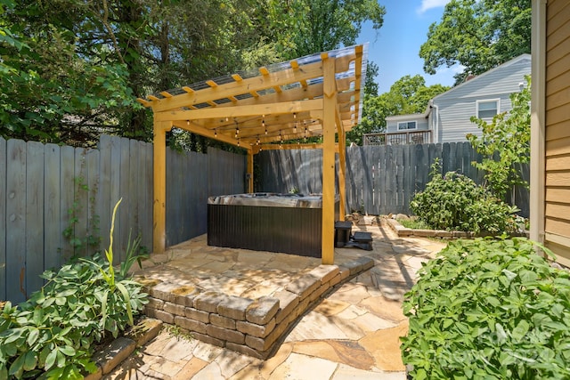 view of patio / terrace with a pergola