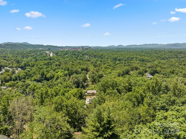 bird's eye view featuring a mountain view