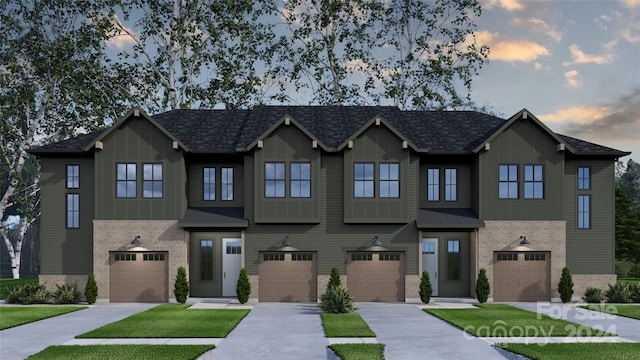 view of front of home featuring a garage