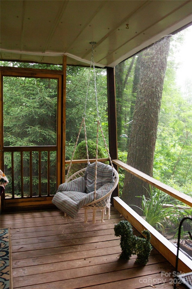 view of sunroom