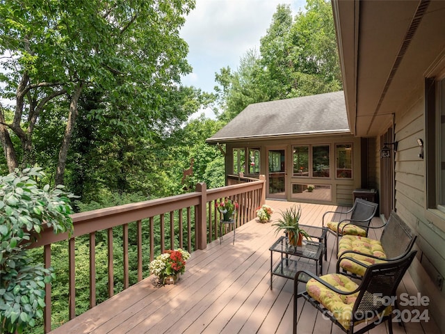 view of wooden terrace