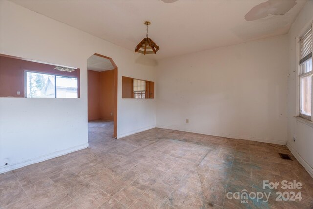 view of tiled empty room