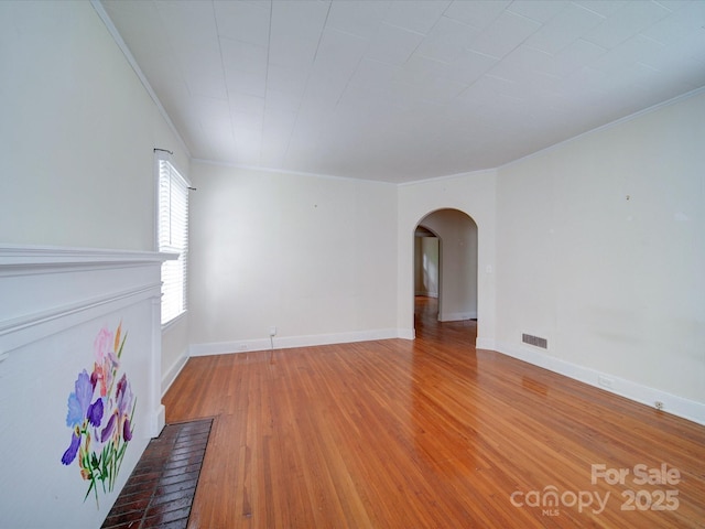 unfurnished living room featuring light hardwood / wood-style flooring