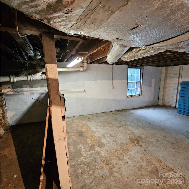 view of basement