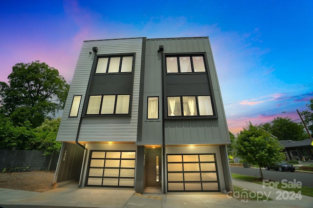 contemporary house with a garage