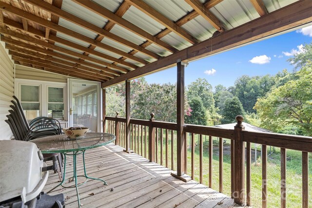 view of wooden deck