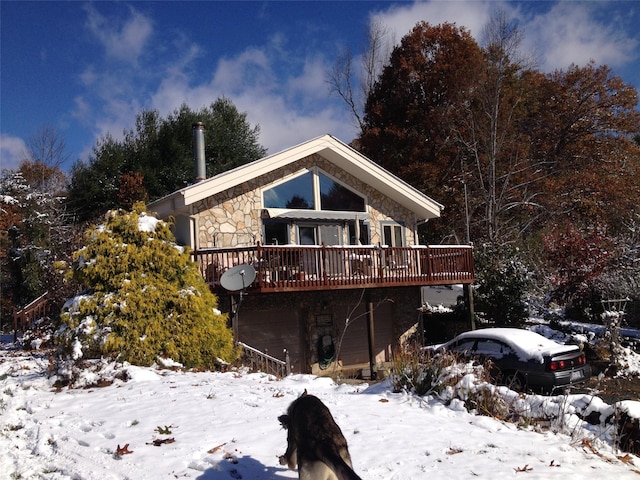 exterior space featuring a deck