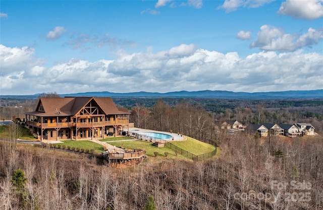 1387 River Club Rdg, Lenoir, NC 28645 - exterior space with a forest view and a mountain view