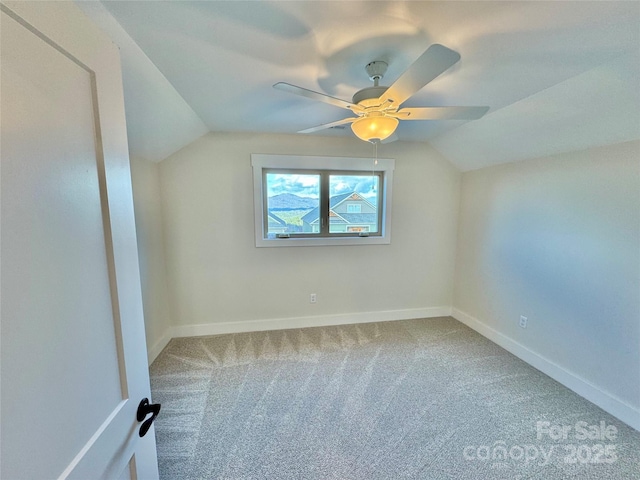 1387 River Club Rdg, Lenoir, NC 28645 - additional living space featuring lofted ceiling, carpet flooring, a ceiling fan, and baseboards