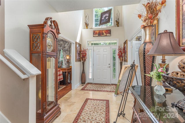 entrance foyer with a high ceiling