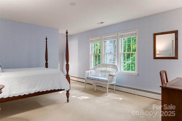 bedroom with carpet floors