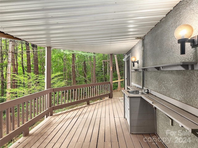 view of wooden deck