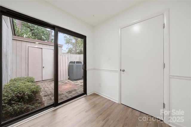 entryway featuring light wood-type flooring