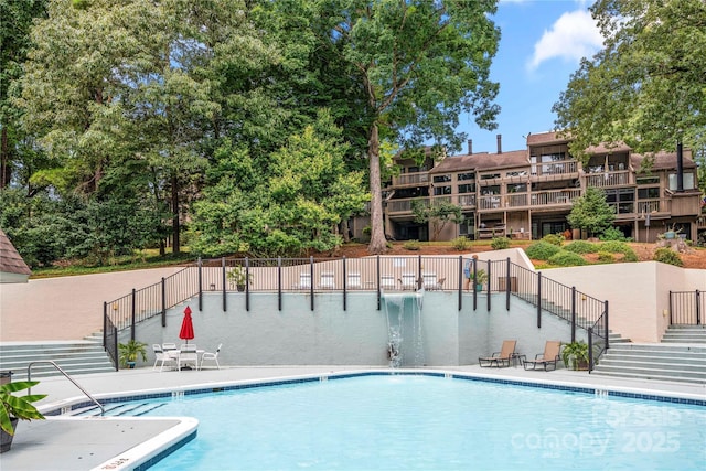 view of pool with a patio