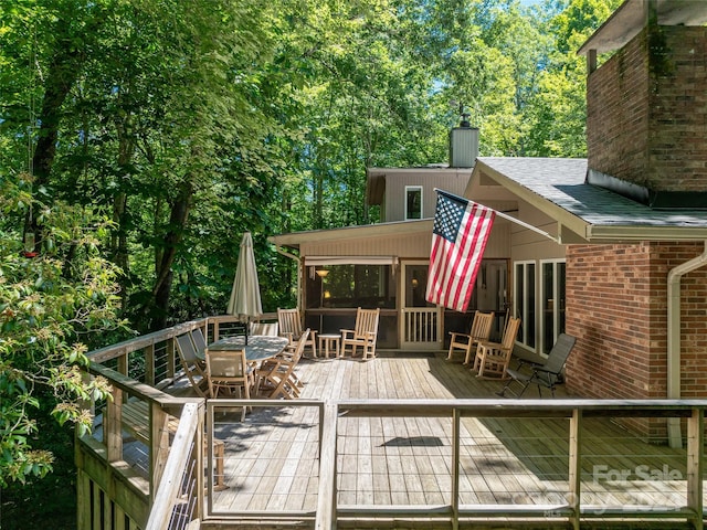 view of wooden deck