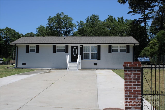 view of ranch-style home