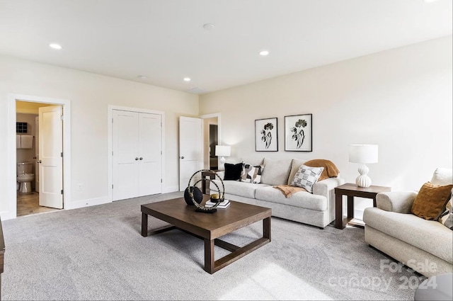 view of carpeted living room