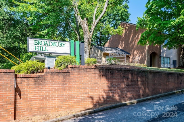 view of community sign