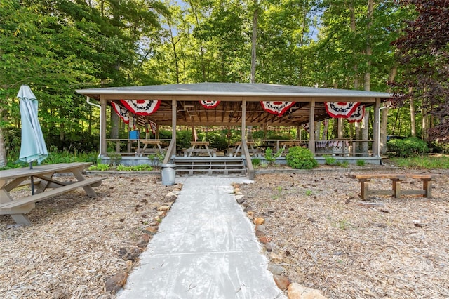 surrounding community with a gazebo