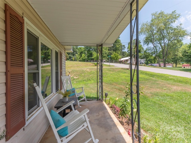 view of patio / terrace with a porch