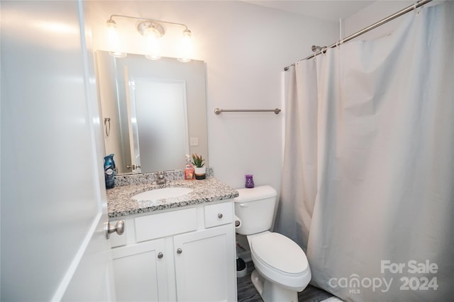 bathroom featuring toilet and vanity