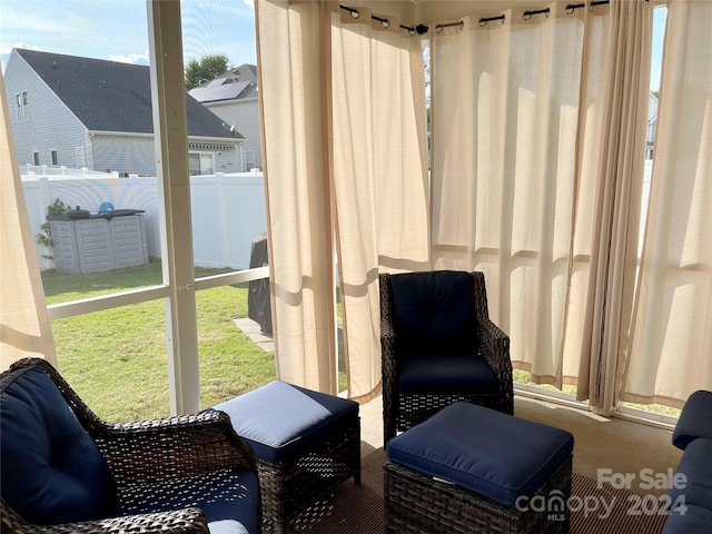 view of sunroom