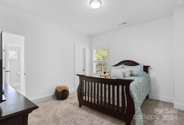 view of carpeted bedroom