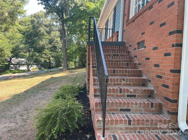 view of stairway