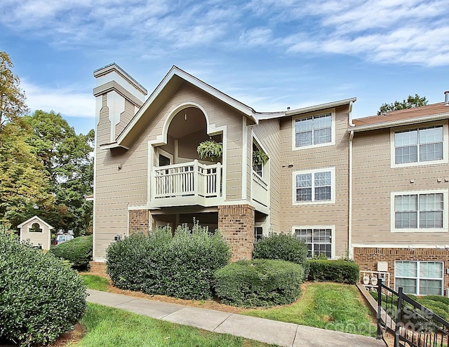 exterior space with a balcony