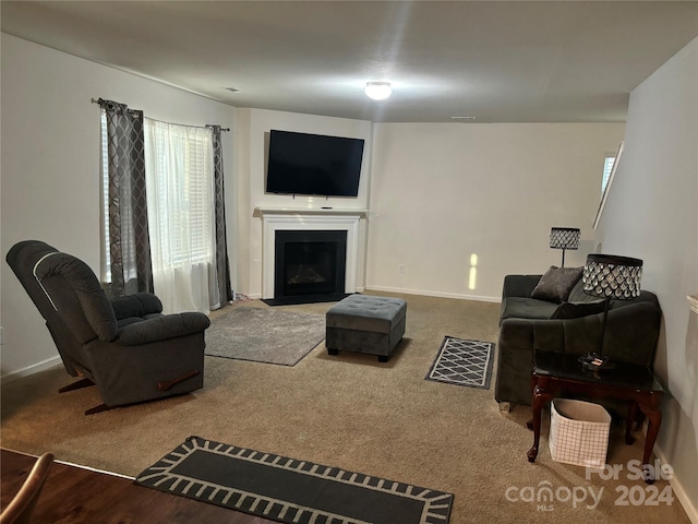 view of carpeted living room