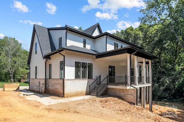 exterior space featuring a porch